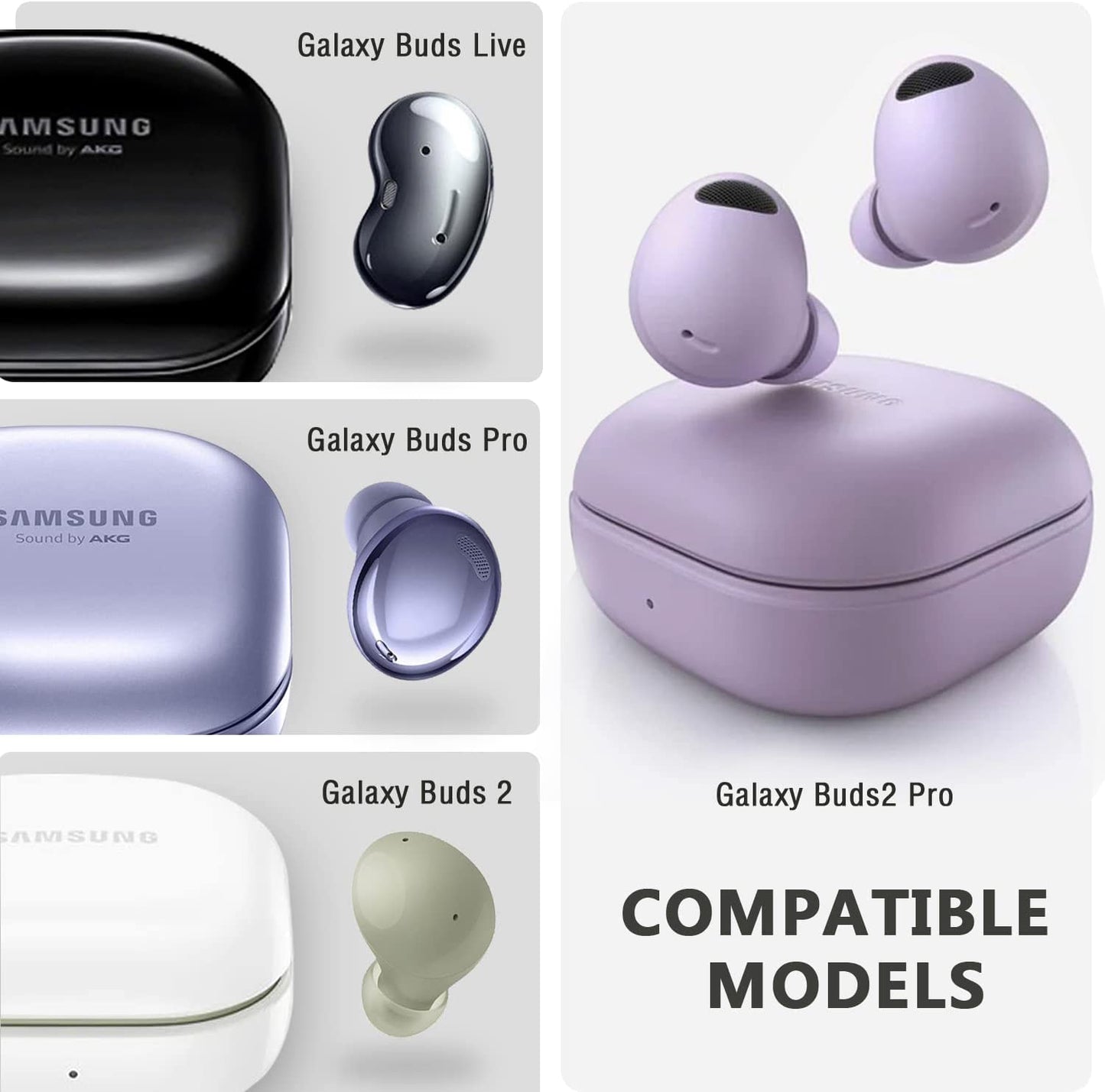 (With Secure Lock) Armor Case Cover for Samsung Galaxy Buds2 Pro Case(2022) /Galaxy Buds Pro Case(2021) /Galaxy Buds 2 Case (2021) /Galaxy Buds Live Case(2020) with Keychain/Zipper Box/Brush -Blue  Galafoki   