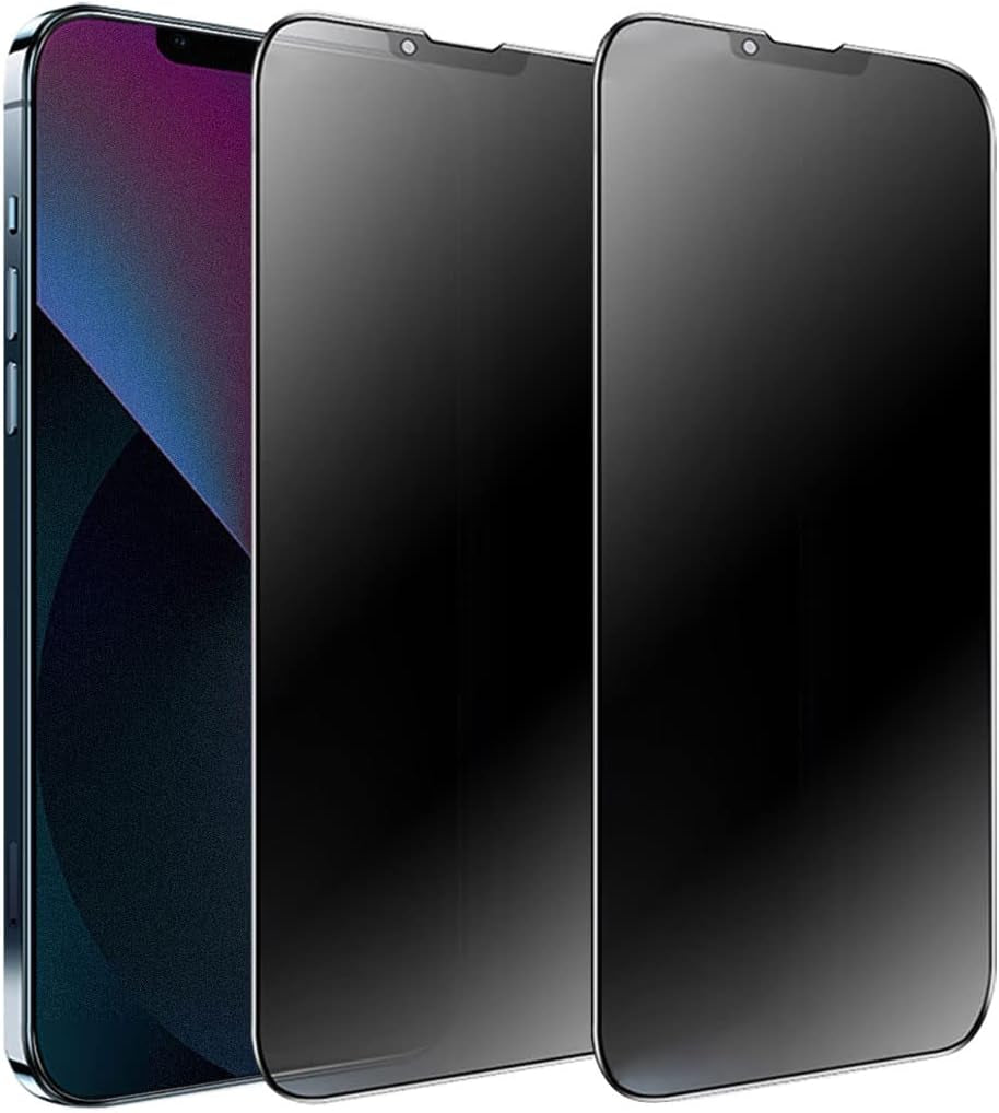 SOOPUR [2 Pack Matte Privacy Screen Protector for Iphone 13/Iphone 14/Iphone 13 Pro, Anti-Glare Anti-Spy Tempered Glass Film 6.1 Inch, Rounded Edge Full Coverage, Smooth & Sensitive Touch  SOOPUR   