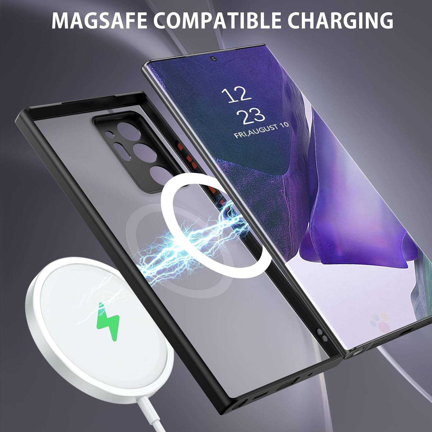 DUEDUE for Samsung Galaxy Note 20 Ultra Case Magnetic[Compatible with Magsafe], Full Body Protective Cover TPU Shockproof Slim Phone Case for Samsung Note 20 Ultra 4G/5G, Black  DUEDUE   