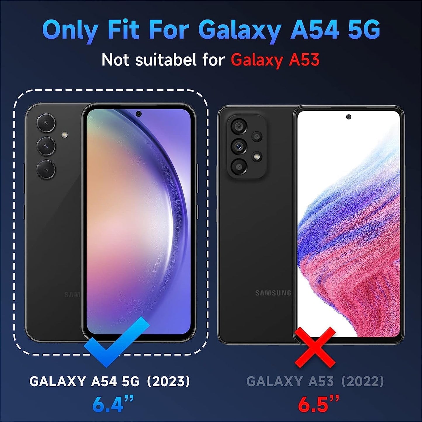 Cover for Galaxy A54 5G Case,Samsung A54 5G Case W/Tempered Glass Screen Protector(Full Coverage) Dual Layer Shockproof [Military-Grade][Built-In Kickstand] Protective Cover for Man White Black Camo  YOOBSTAR   