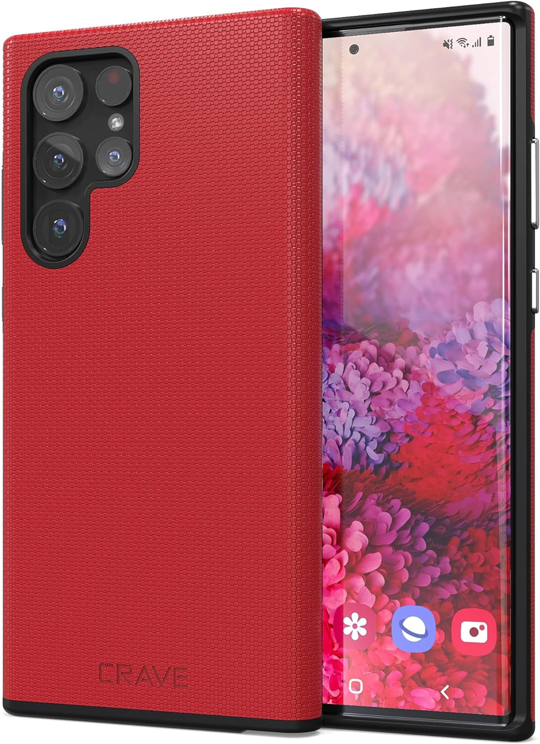 Crave Dual Guard for Samsung Galaxy S22 Ultra Case, Shockproof Protection Dual Layer Case for Samsung Galaxy S22 Ultra, S22 Ultra 5G - Aqua  Crave Red  