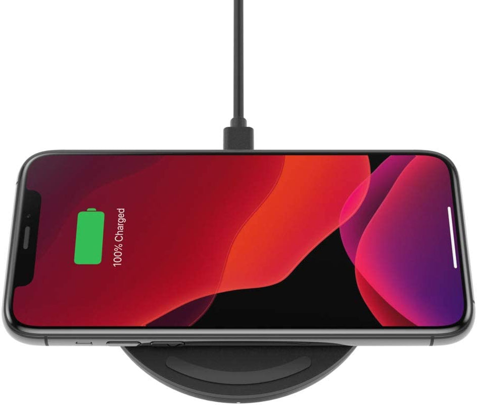 Belkin Wireless Charger - Qi-Certified 10W Max Fast Charging Pad - Quick Charge Cordless Flat Charger - Universal Qi Compatibility for Iphone, Samsung Galaxy, Airpods, Google Pixel, and More  Belkin   
