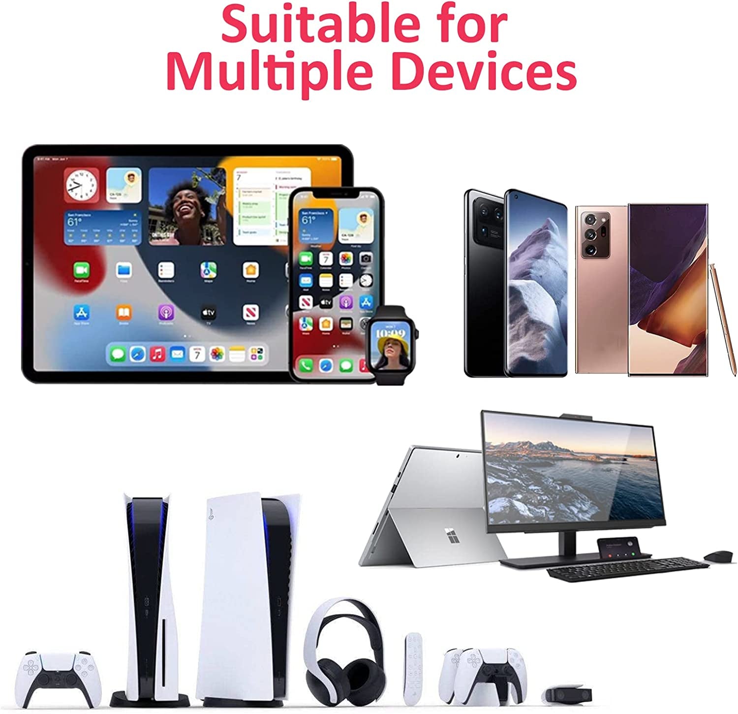 Aisizon Wireless Clip Mic, Wireless Lavalier Microphones, Lapel Clip-On Microphone, for Smartphone, Laptop, Video Recording, Tiktok, Facebook Live, Youtube Live Stream  Aisizon   