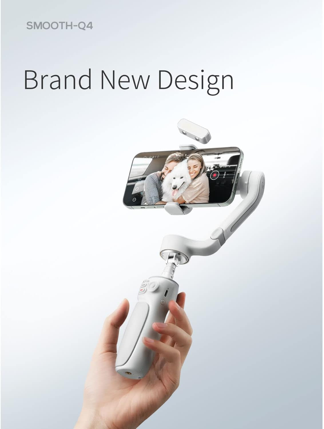 Zhiyun Smooth Q4 Combo 3-Axis Handheld Gimbal Stabilizer with Carry Bag, Built-In Extension Rod, for Smartphone Portable and Foldable Vlogging Stick, Compatible with Iphone 14 13 Pro Max Android  ZHIYUN   