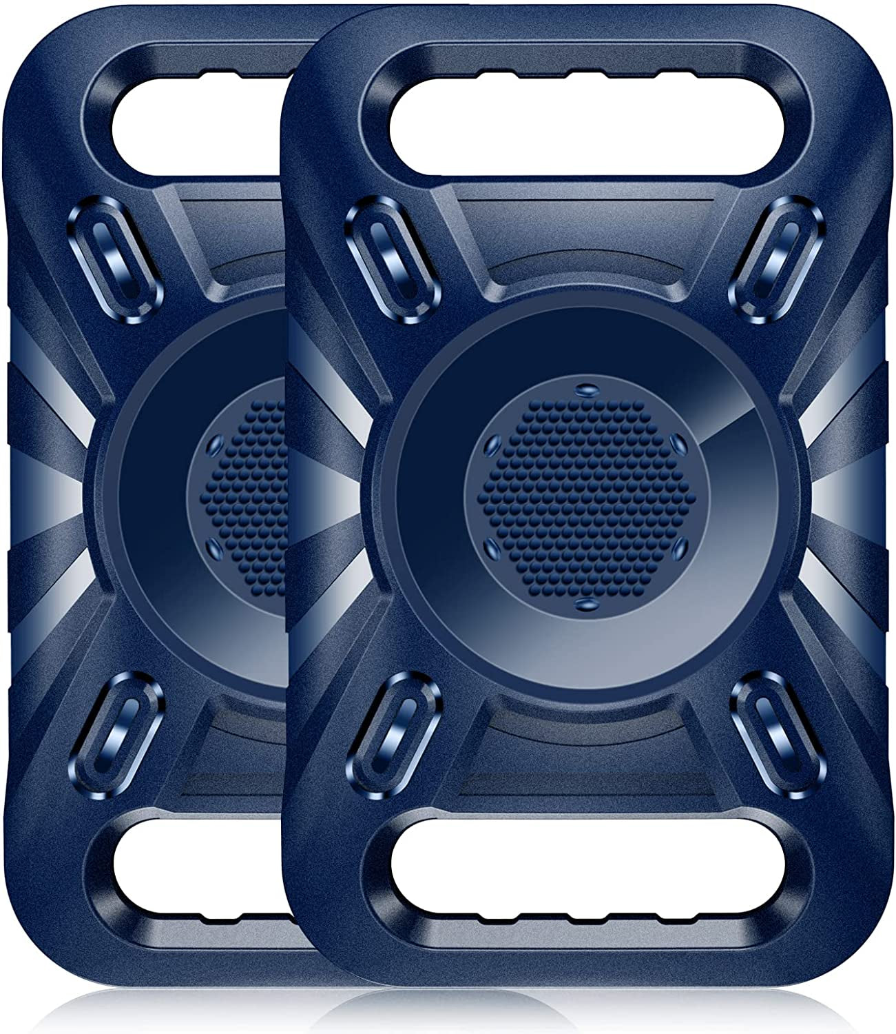 [2Pack] Waterproof Airtag Dog Collar Holder, Wear-Resistant Anti-Scratch Protective Airtag Holder Case Compatible with Pet Collar GPS Pet Trackers for Dogs Big Cats Backpack Strap Etc  Yootte Blue  