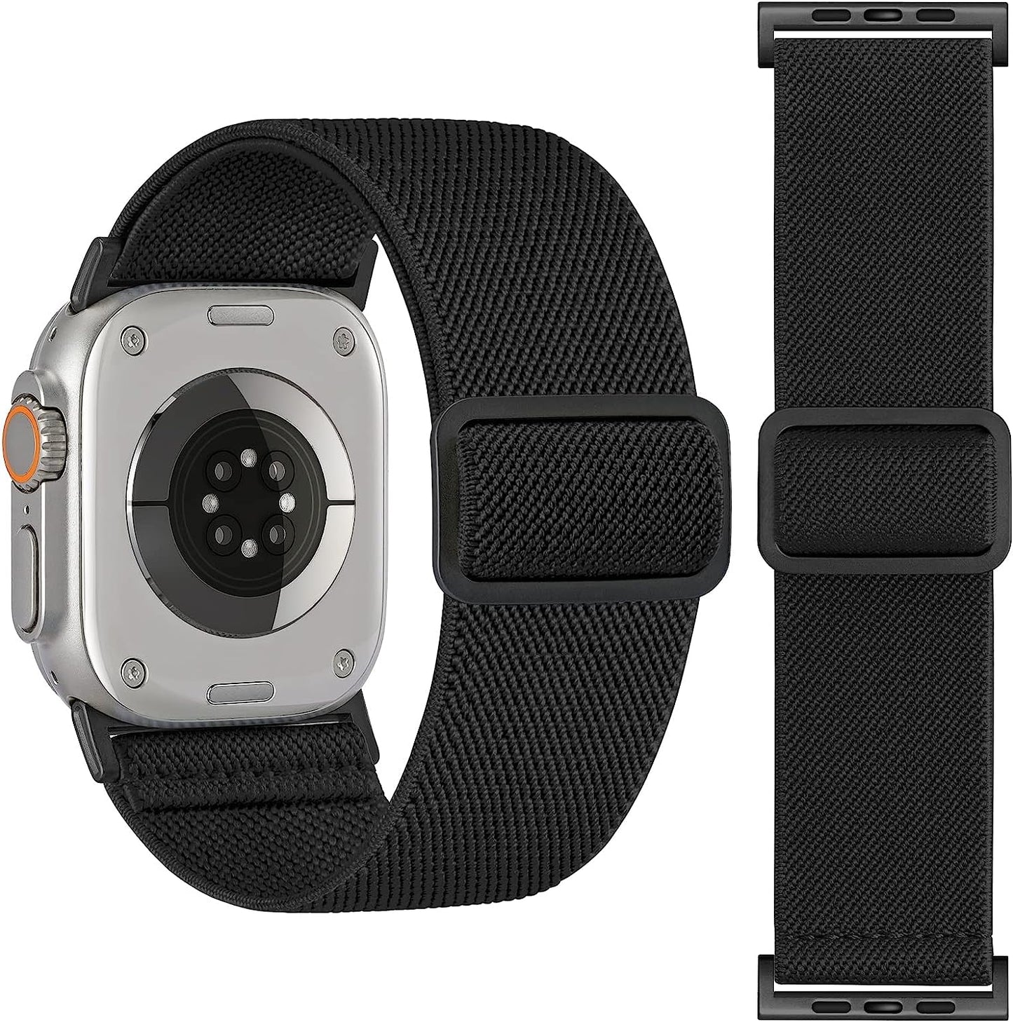 25MM/30MM Wide Stretchy Nylon Compatible with Apple Watch Ultra Band 44Mm 45Mm 49Mm 38Mm 40Mm 41Mm 42Mm, Adjustable Sport Soft Elastic for Apple Watch Band Men, Wristband for Iwatch SE 8 7 6 5 4 3 2 1  HEARTBOOM   