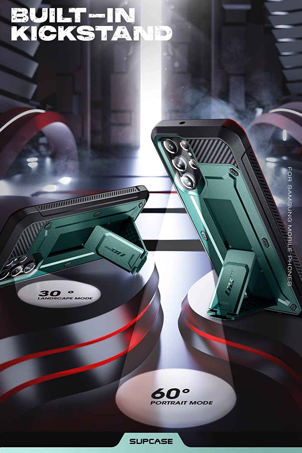 SUPCASE Unicorn Beetle Pro Series Case for Samsung Galaxy S22 Ultra 5G (2022 Release), Full-Body Dual Layer Rugged Belt-Clip & Kickstand Case without Built-In Screen Protector (Peacock)  SUPCASE   