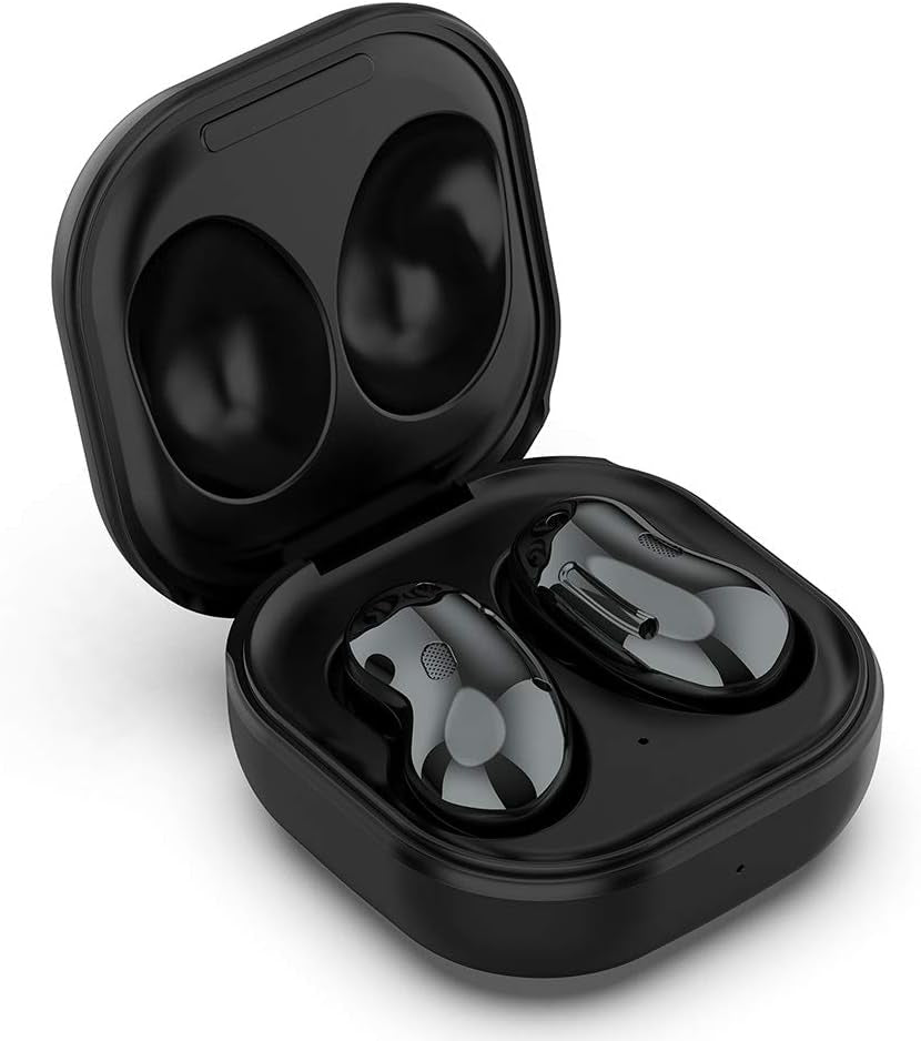 Wired Charging Case Compatible with Galaxy Buds Live, Replacement Charger Dock Cradle Station Case Cover with 3.3Ft USB-C Charging Cable Wirless Earbuds Accessories (Black)  YK   