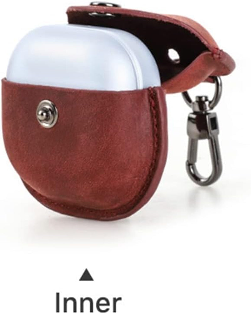 Soft Genuine Leather Case Cover Compatible with Galaxy Buds Pro/Galaxy Buds 2, Samsung Galaxy Buds Live Protective Case with Keychain (Wine Red)  CHUUMEE   