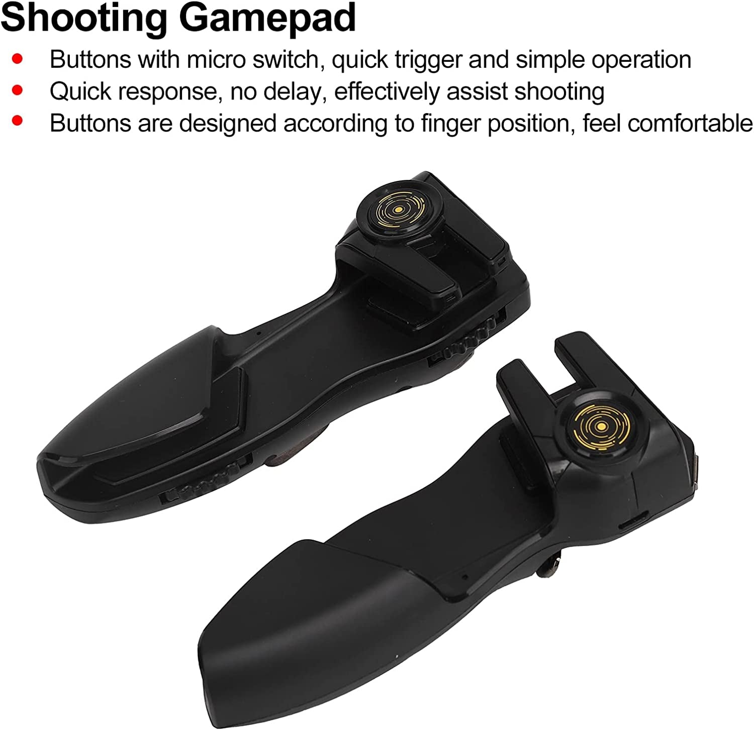 Wendeekun Gaming Controller Gamepad, Mobile Game Handle Controller 6 Finger Shooting Button Trigger Auxiliary Gamepad, for Smartphone/Tablet  wendeekun   