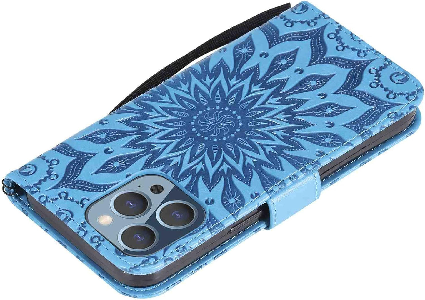 Fansipro Phone Cover Wallet Folio Case for LG V30, Premium PU Leather Slim Fit Cover for LG V30, 2 Card Slots, Exact Fitting, Blue  Fansipro   