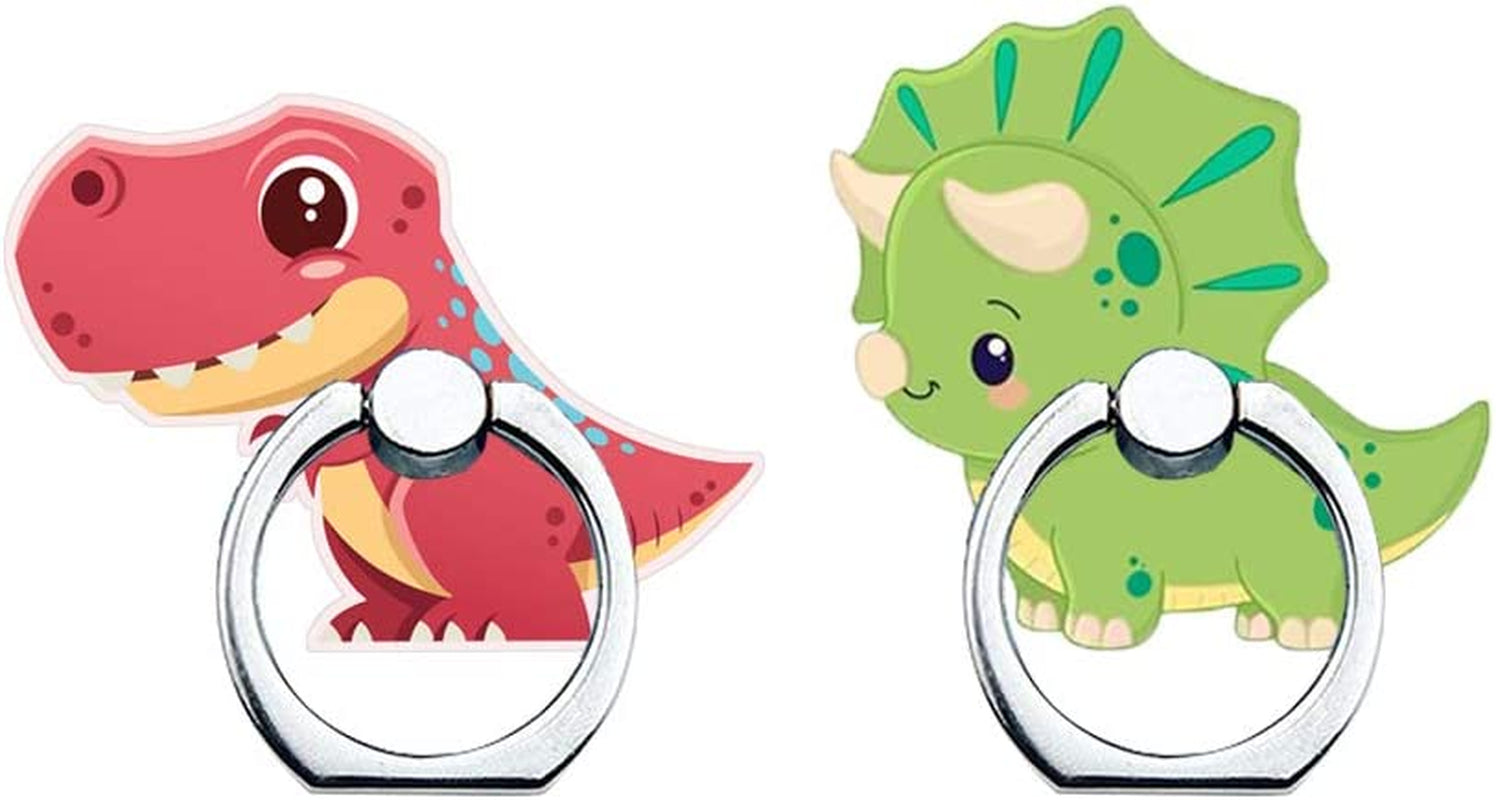 Phone Ring Holder Stand,Cute Animal Phone Ring Stand Holder 360 Rotation Finger Ring Grip Stand for Cellphones,Smartphones and Tablets  RRJQW 2 Pack Dinosaur Phone Ring Stand  