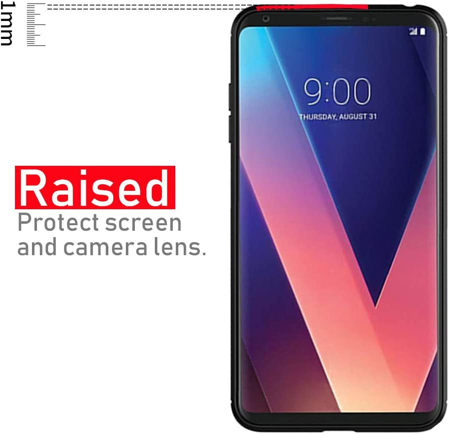 DOGN for LG V35 Case Slim Thin Silicone,Lg V30 / LG V30 Plus/Lg V30S Thinq/Lg V30S / LG V35 Thinq Case, Anti-Scratches TPU Gel Slim Fit Soft Skin Protective Cases (Brushed Black)  DOGN   