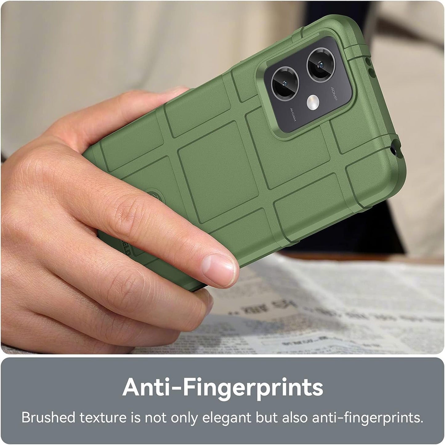 Ephoou Slim Phone Case for Xiaomi Redmi Note 12 5G,Rugged Shield Protective Cover with Military Grade Shockproof Protection Case Compatible with Xiaomi Redmi Note 12 5G/Xiaomi Poco X5 6.67" Hd-Green  Ephoou   