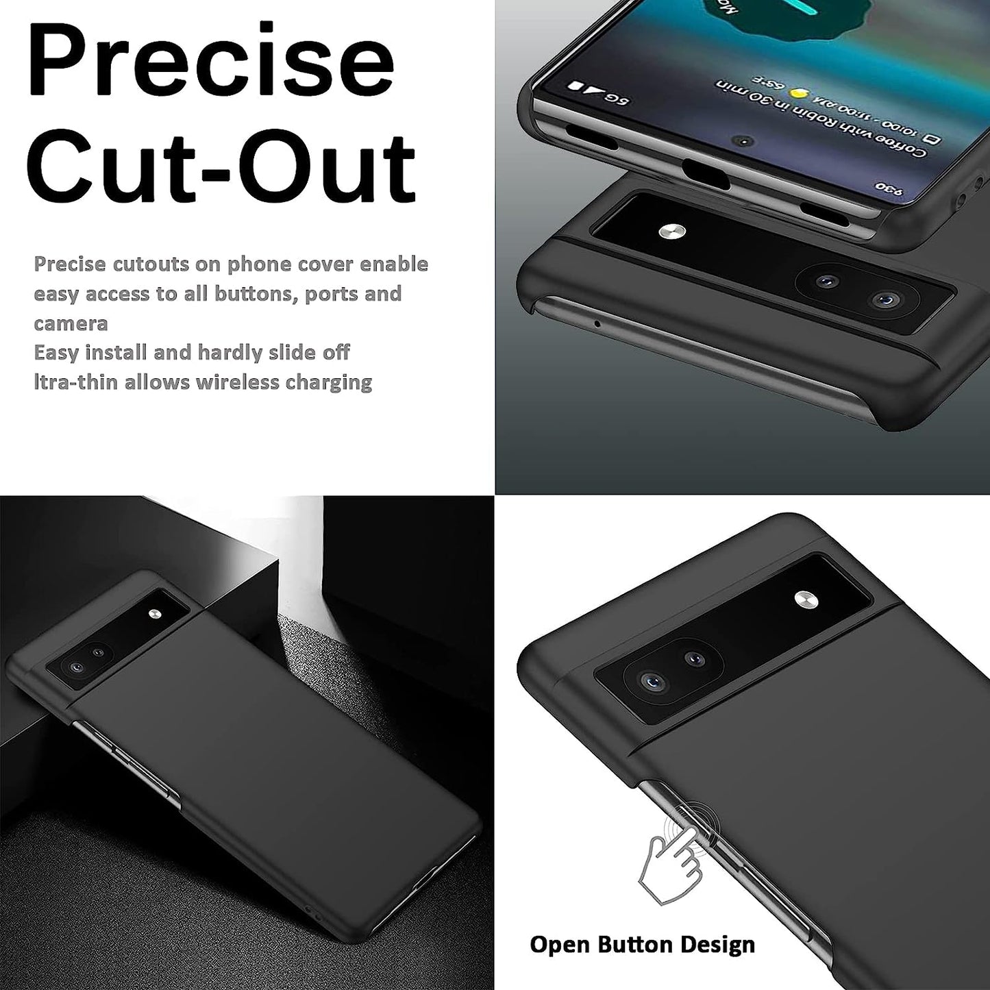 [1+1 Pack] Miimall Compatible for Google Pixel Buds A-Series Case + Google Pixel 6A Case, Ultra-Thin Back Cover for Pixel 6A 2022, Silicone with Keychain Cover Case for Pixel Buds A-Series(Mint Green)  Miimall   