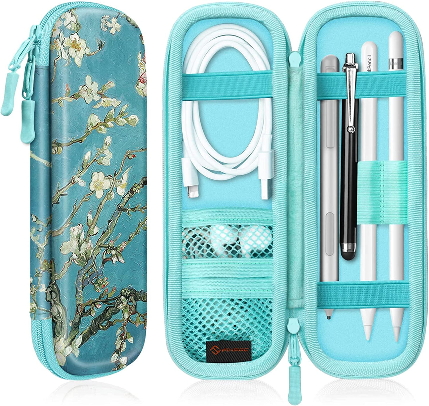 Fintie Holder Case for Apple Pencil (1St and 2Nd Generation), PU Leather Protective Carrying Bag Sleeve Compatible with Apple Pen Accessories, USB Cable, Samsung Stylus, Lilac Marble  Fintie Z-Blossom  