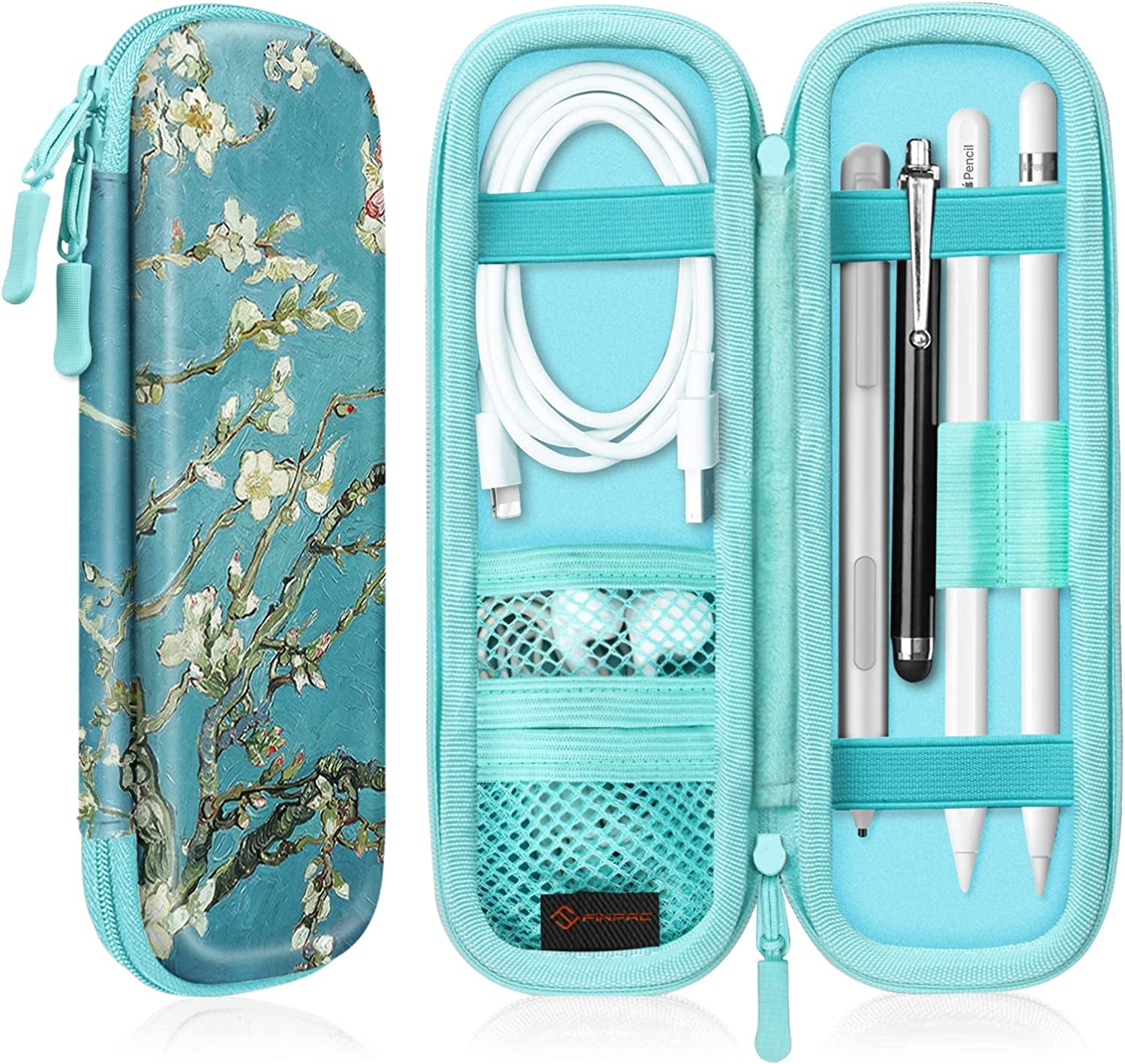 Fintie Holder Case for Apple Pencil (1St and 2Nd Generation), PU Leather Protective Carrying Bag Sleeve Compatible with Apple Pen Accessories, USB Cable, Samsung Stylus, Lilac Marble  Fintie Z-Blossom  