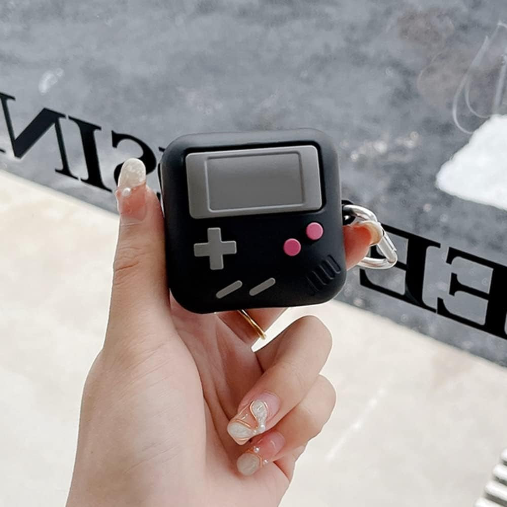 PFVXWJ Creative Case for Samsung Galaxy Buds 2 Pro/Buds Pro/Buds Live/Buds 2,Silicone Protective Cover with anti Lost Keychain,Fall Prevention Earbuds Case for Boys/Girls/Teens (Black)  PFVXWJ   