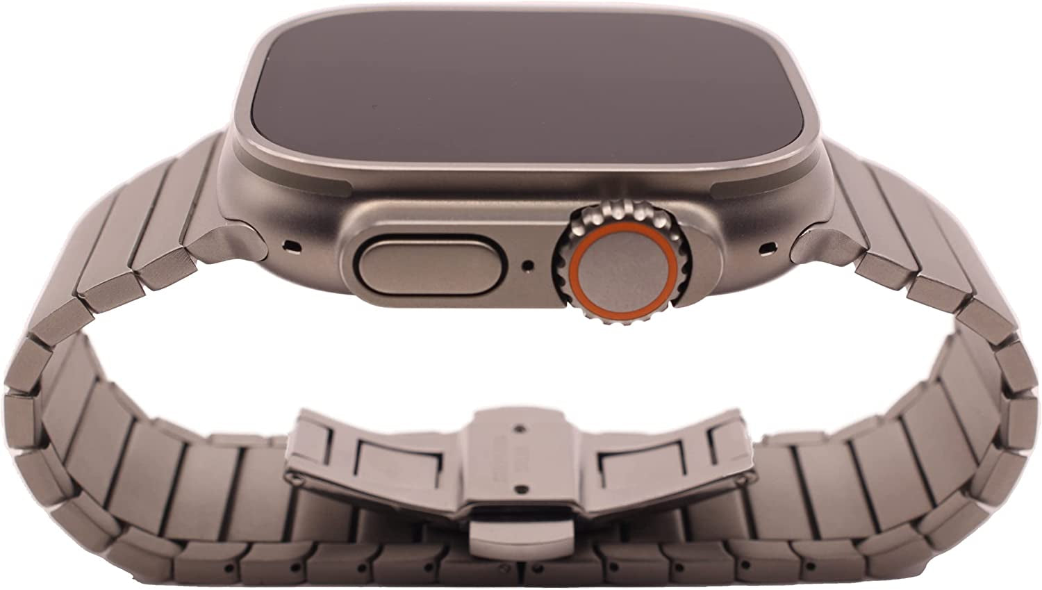 Ultra Link Bracelet Compatible with Apple Watch Ultra Metal Band 49Mm for Men - Titanium Color Metal Bracelet  Generic   