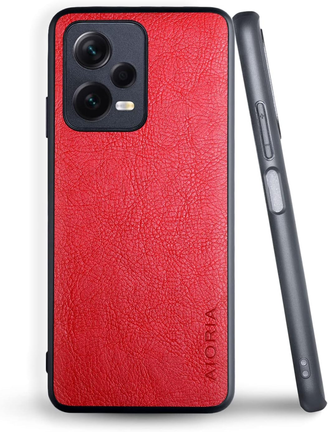 AIORIA for Xiaomi Redmi Note 12 Pro plus Case, 6.67" Screen Premium PU Leather Cover Retro Business Design Full Protective Case for Xiaomi Redmi Note Note 12 Pro plus 5G (Black)  AIORIA Red  