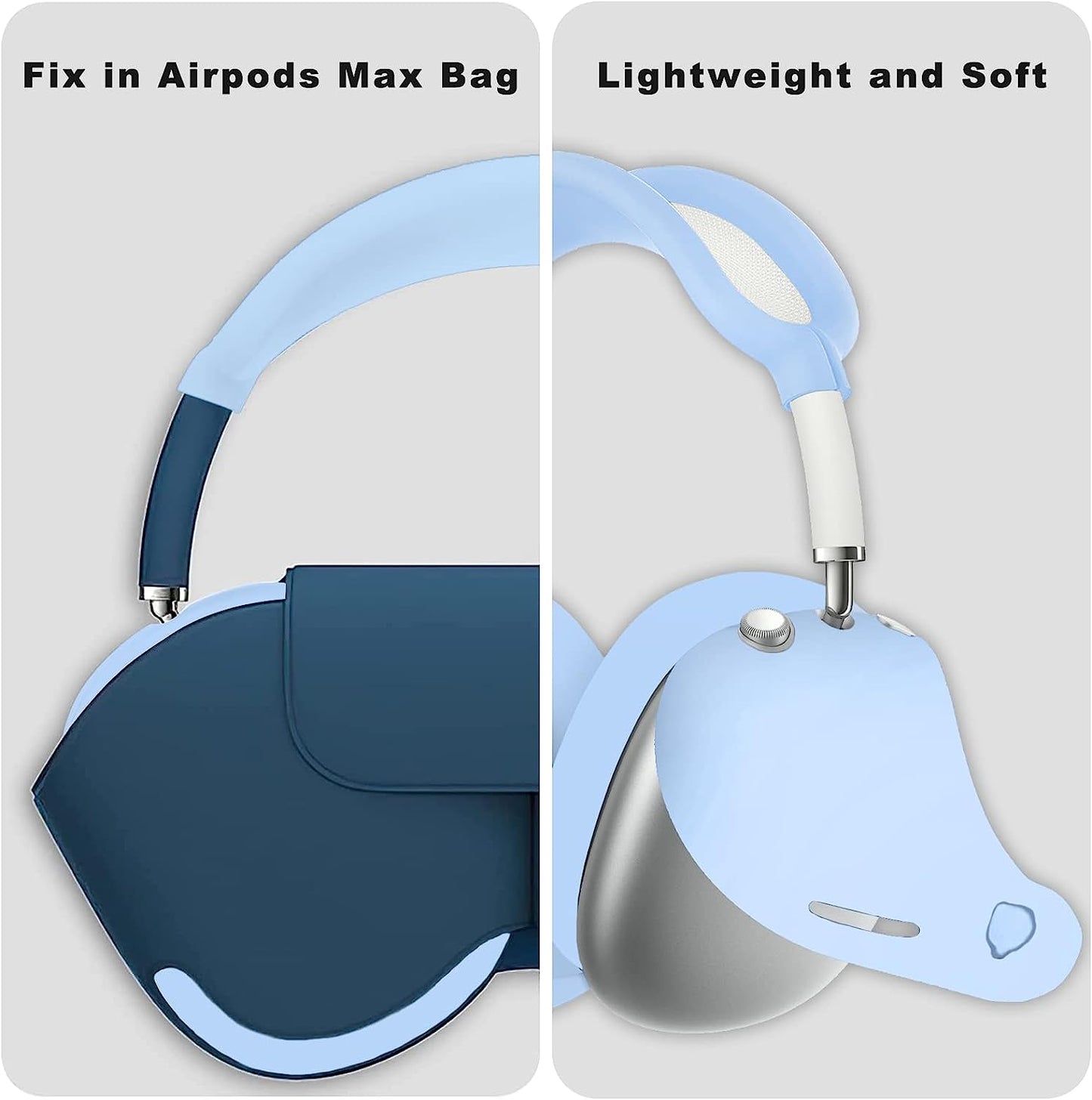 Aiaabq for Airpods Max Case Cover,Anti-Scratch Ear Pad Case Cover/Ear Cups Cover/Headband Cover for Airpods Max, Accessories Soft Silicone Skin Protector for Apple Airpods Max  Aiaabq   