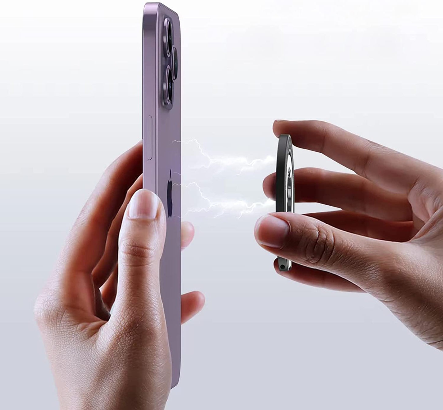 Apqdw Compatible with Magsafe Phone Ring Holder, Magnetic Ring Phone Holder Grip Kickstand for Iphone 14 13 12 Series, Phone Finger Ring for Iphone Masafe Accessories (Black)  Amber Tech   