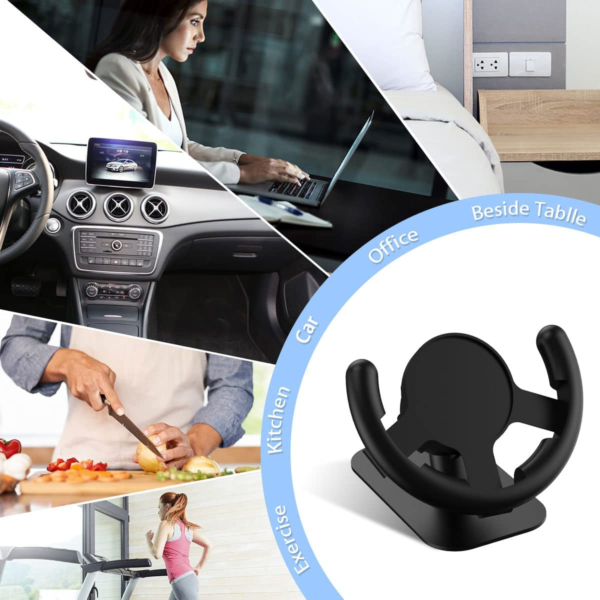[2PCS PACK] KHTONE Car Phone Mount, Dashboard Sticker Phone Holder for It up Grip, Design Fort User, Easy Clip  KHTONE   