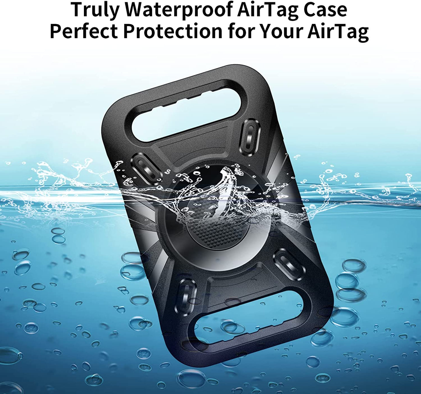 [2Pack] Waterproof Airtag Dog Collar Holder, Wear-Resistant Anti-Scratch Protective Airtag Holder Case Compatible with Pet Collar GPS Pet Trackers for Dogs Big Cats Backpack Strap Etc  Yootte   