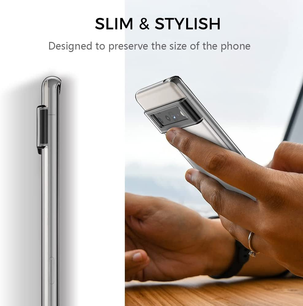 Aeska Google Pixel 6 Pro Case Clear, [Not for Google Pixel 6] Ultra [Slim Thin] Flexible Clear TPU [Scratch-Resistant] Gel Rubber Soft Silicone Protective Case Cover for Google Pixel 6 Pro (Clear)  Aeska   