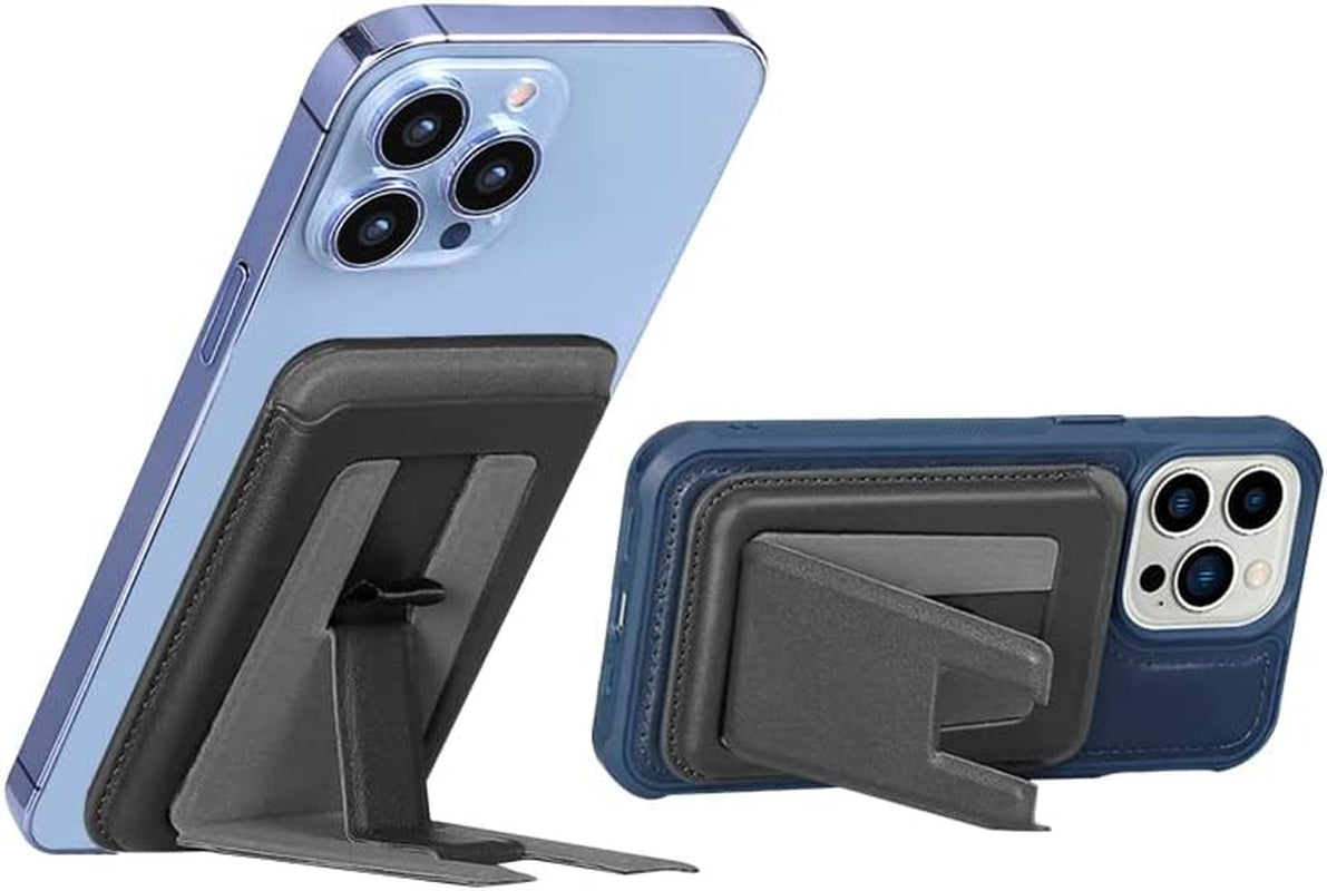 Gyizho Magnetic Card Wallet Holder with Magsafe for Iphone 14 Pro Max/14 Plus/14 Pro/14, for Iphone 13 Pro Max/13 Pro/13/13 Mini, for Iphone 12/12 Pro/12 Max/12 Mini,Midnight  Gyizho Stand-Midnight  