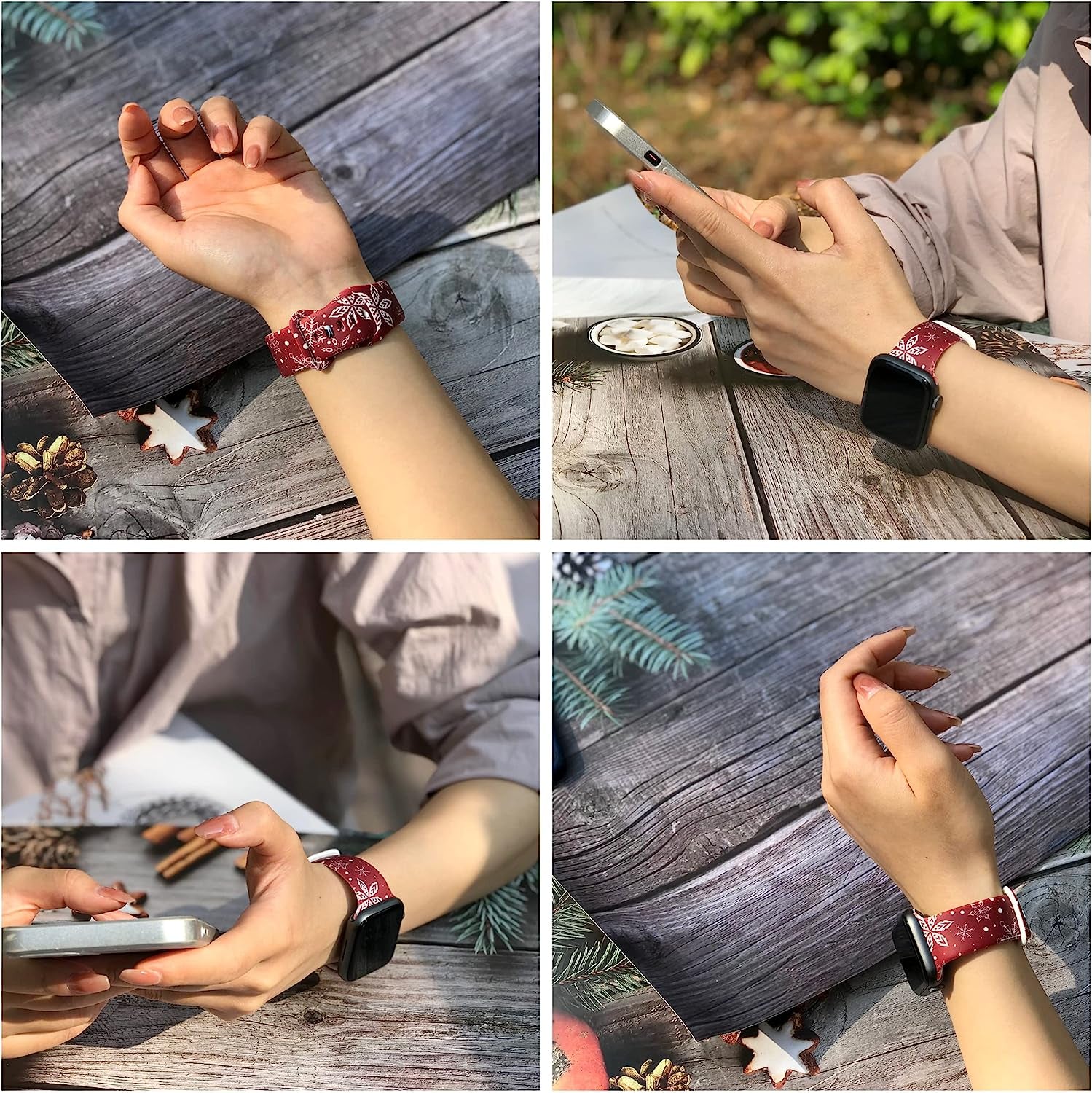 St. Patricks Day Watch Band Compatible with Apple Watch 38Mm 40Mm 41Mm 42Mm 44Mm 45Mm, Four Leaf Clover Shamrock Silicone Replacement Bands Wristbands Strap Compatible with All Iwatch Series  WANSENCE   