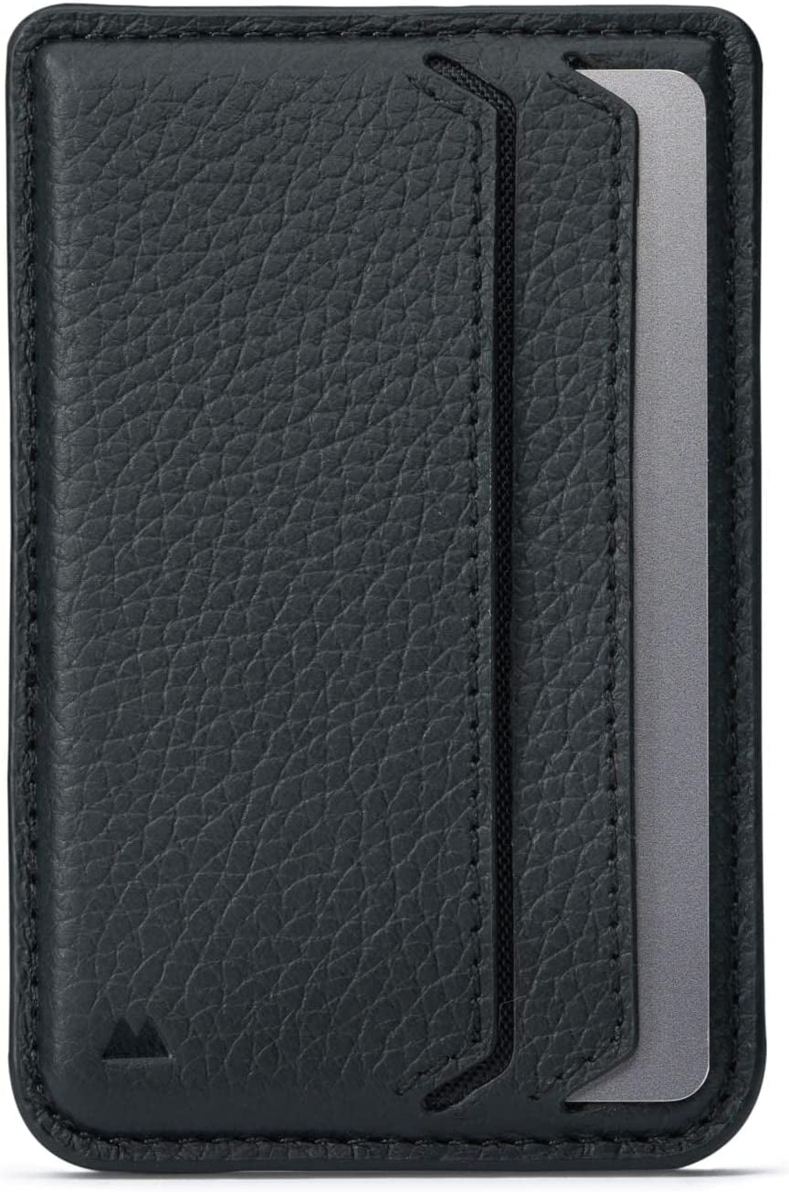 MOUS – Magsafe Compatible Wallet Card Holder – Cell Phone Magnetic Wallet for Iphone 14/13/12 Series Phones – Magsafe Compatible Accessory - Black Leather  Mous   
