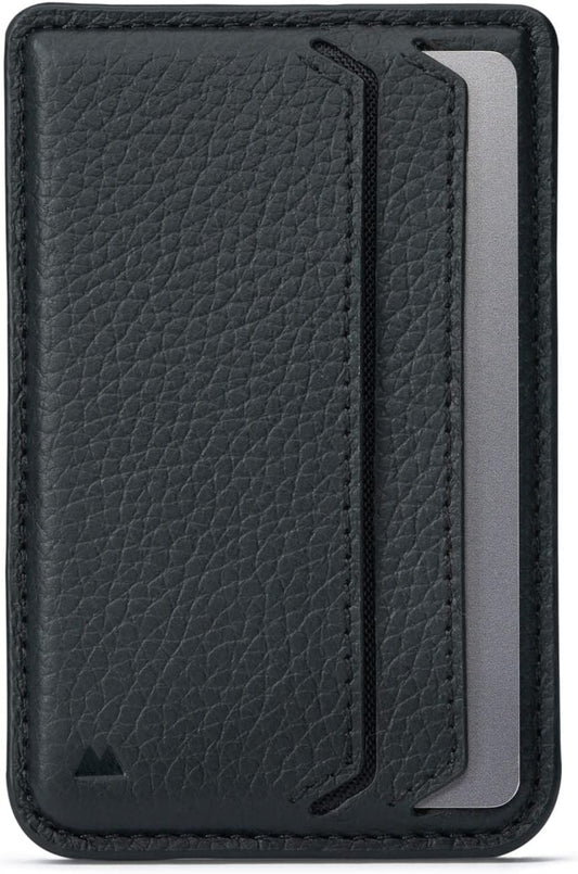 MOUS – Magsafe Compatible Wallet Card Holder – Cell Phone Magnetic Wallet for Iphone 14/13/12 Series Phones – Magsafe Compatible Accessory - Black Leather  Mous   