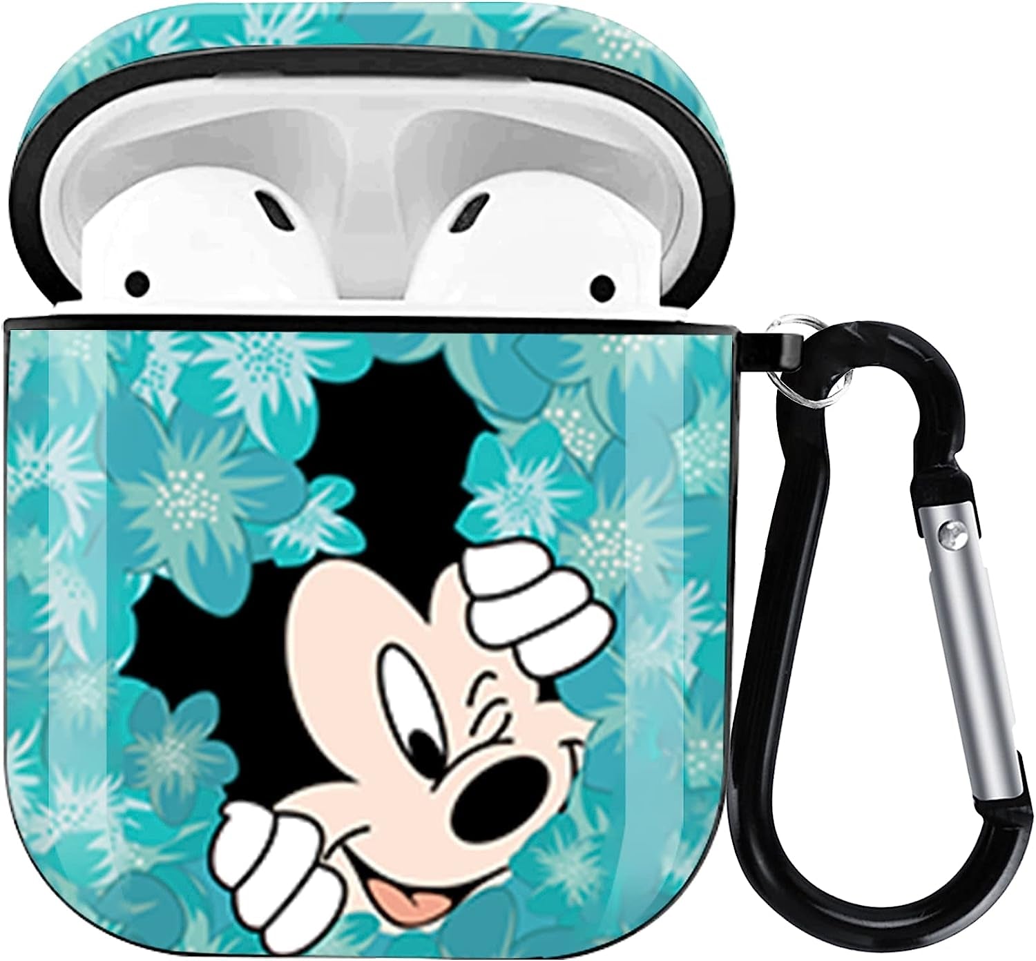 Airpods Case Cover with Keychain, Full Protective Silicone Case for Apple Airpods 1 & 2 Accessories Skin Cover for Women Girl ,Airpods Wireless Charging Case (RED)  FREEER LLC Green  