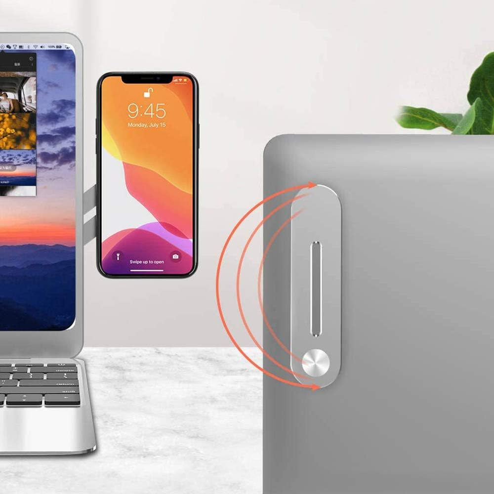 Magnetic Phone Mount Side Mount Clip for Laptop, Fixed Clip on Flat and Slim Monitor or Laptop Monitor for Iphone Samsung Huawei Smartphone and Ipad Mini  CONRAL   