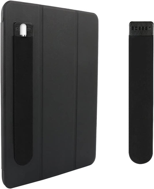 Spessn Compatible Apple Pencil Holder Sticker (1St and 2Nd Gen), Elastic Lycra Stylus Pocket Ipad Screen Pen Protective Pouch Adhesive Sleeve for Stylus Pens - Black  Spessn   
