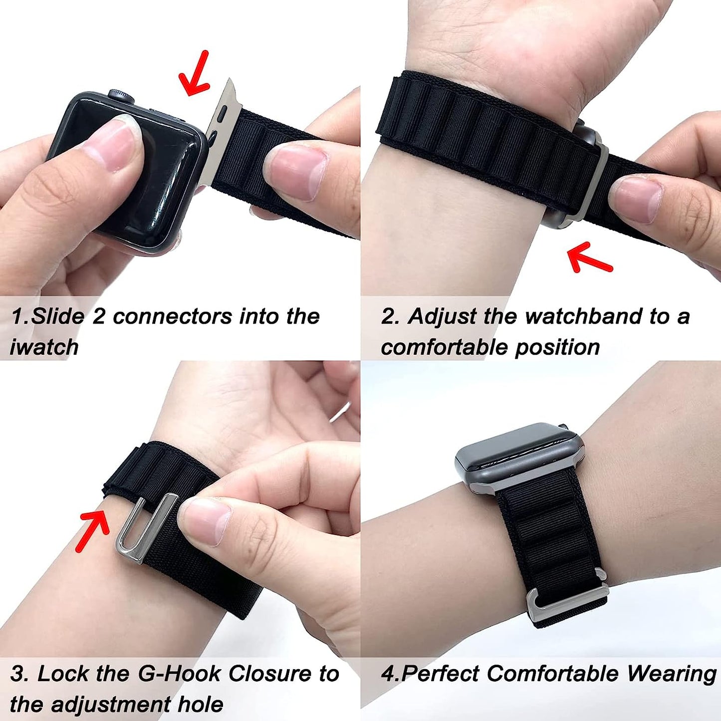 2 PCS Alpine Loop Nylon Bands Compatible with Apple Watch Ultra 49Mm 42Mm 44Mm 45Mm,Adjustable Sport with Titanium G-Hook Braided Bands for Iwatch Series 8/7/6/5/4/3/2/1/SE for Man  YXWUIVP   