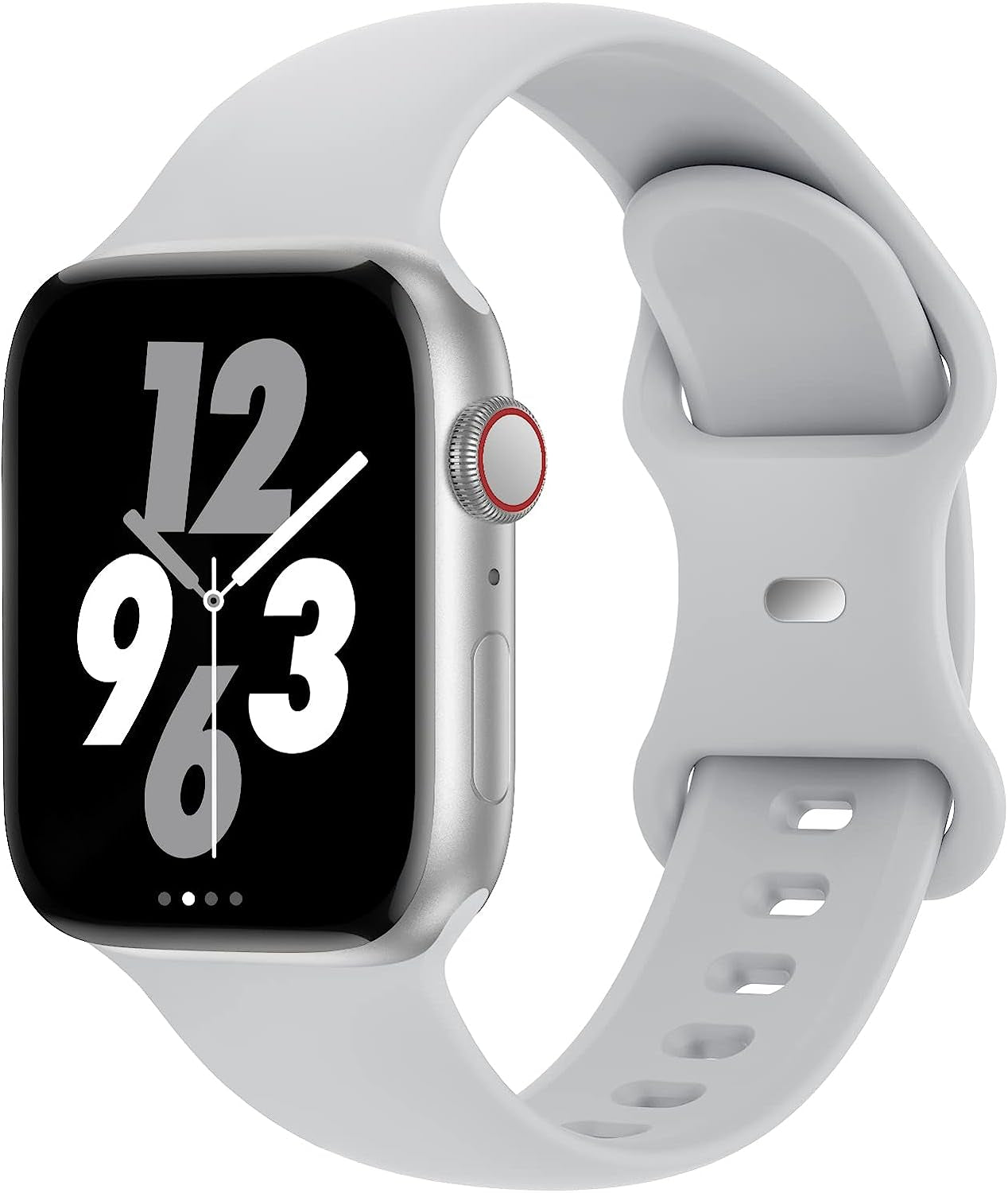 Acrbiutu Bands Compatible with Apple Watch 38Mm 40Mm 41Mm 42Mm 44Mm 45Mm 49Mm, Replacement Soft Silicone Sport Accessory Strap Wristbands for Iwatch Series Ultra 8/7/6/5/4/3/2/1 SE Women Men  Acrbiutu B,Gray 38/40/41mm S/M 