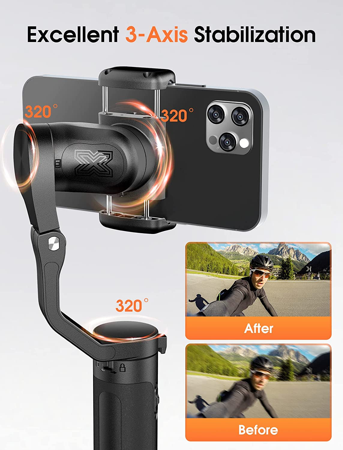 Hohem Isteady X2 Gimbal Stabilizer for Smartphone, 3-Axis Phone Gimbal with Remote Control, Foldable and Portable Stabilizer for Iphone & Android, Phone Stabilizer for Video Recording Youtube Tiktok  hohem   