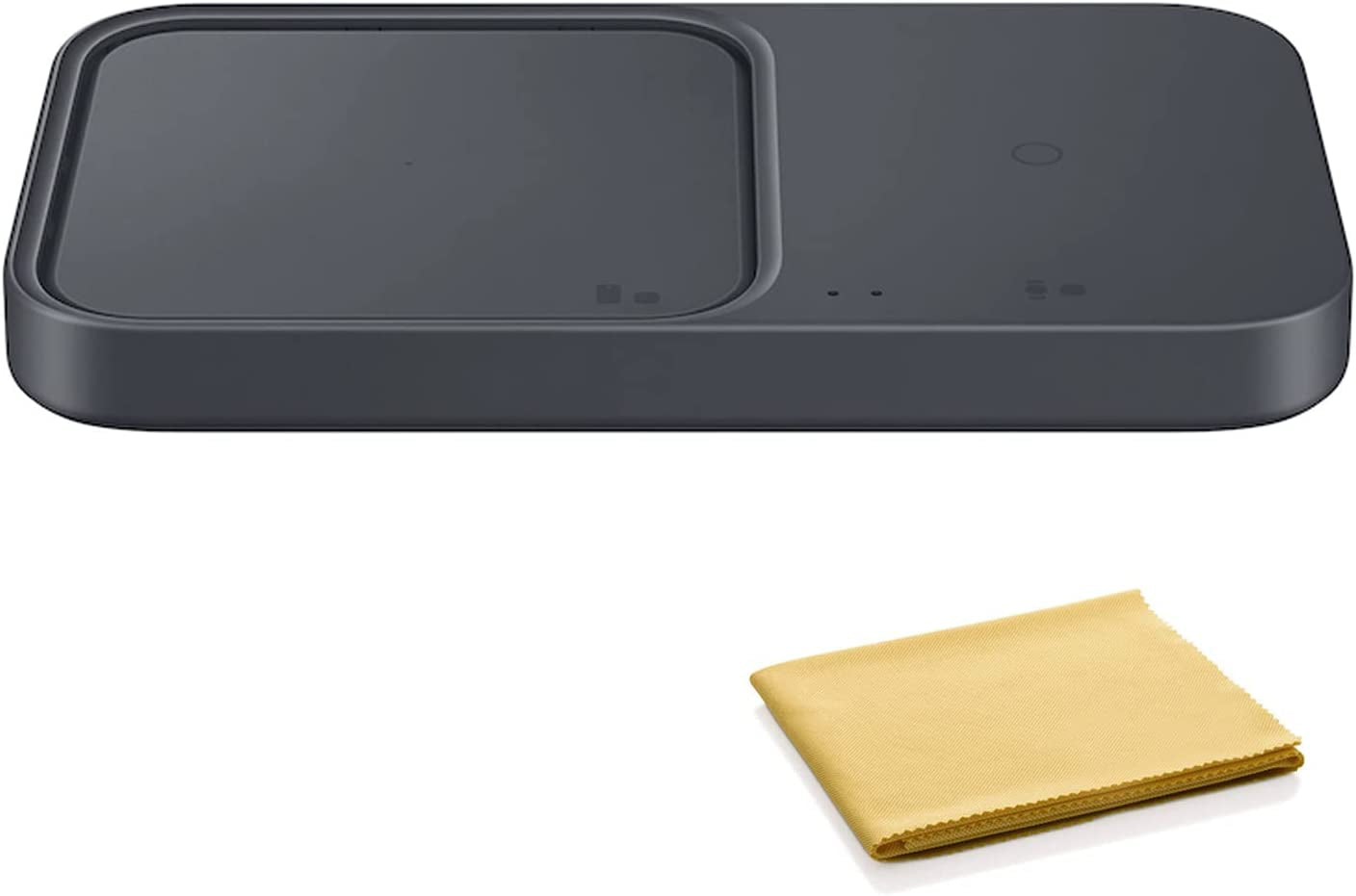 SAMSUNG 15W Wireless Charger Duo W/Usb C Cable, Fast Charge 2 Devices at Once, Cordless Charging Pad for Galaxy Phones, Includes Microfiber Cleaning Cloth (Charger Not Included) - Dark Gray  Samsung   