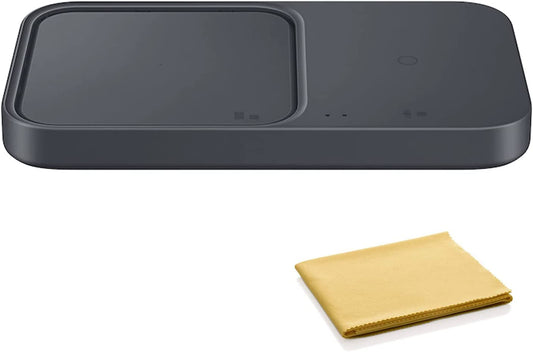 SAMSUNG 15W Wireless Charger Duo W/Usb C Cable, Fast Charge 2 Devices at Once, Cordless Charging Pad for Galaxy Phones, Includes Microfiber Cleaning Cloth (Charger Not Included) - Dark Gray  Samsung   