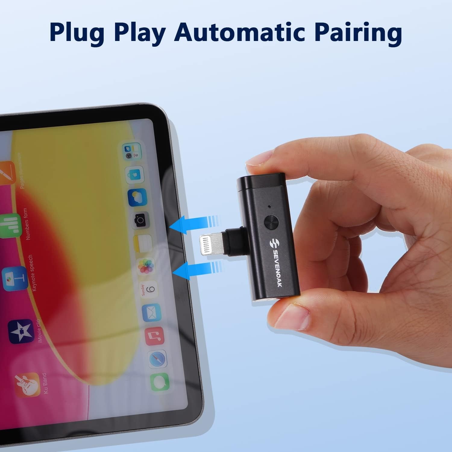 Sevenoak Wireless Lavalier Microphone with 3 Plugs for Camera/Iphone/Usb-C Smartphone,Noise Cancelling Mini Wireless Lapel Microphone with for Youtube/Vlog/Live Streaming(Skm-W1 Pro)  Sevenoak   