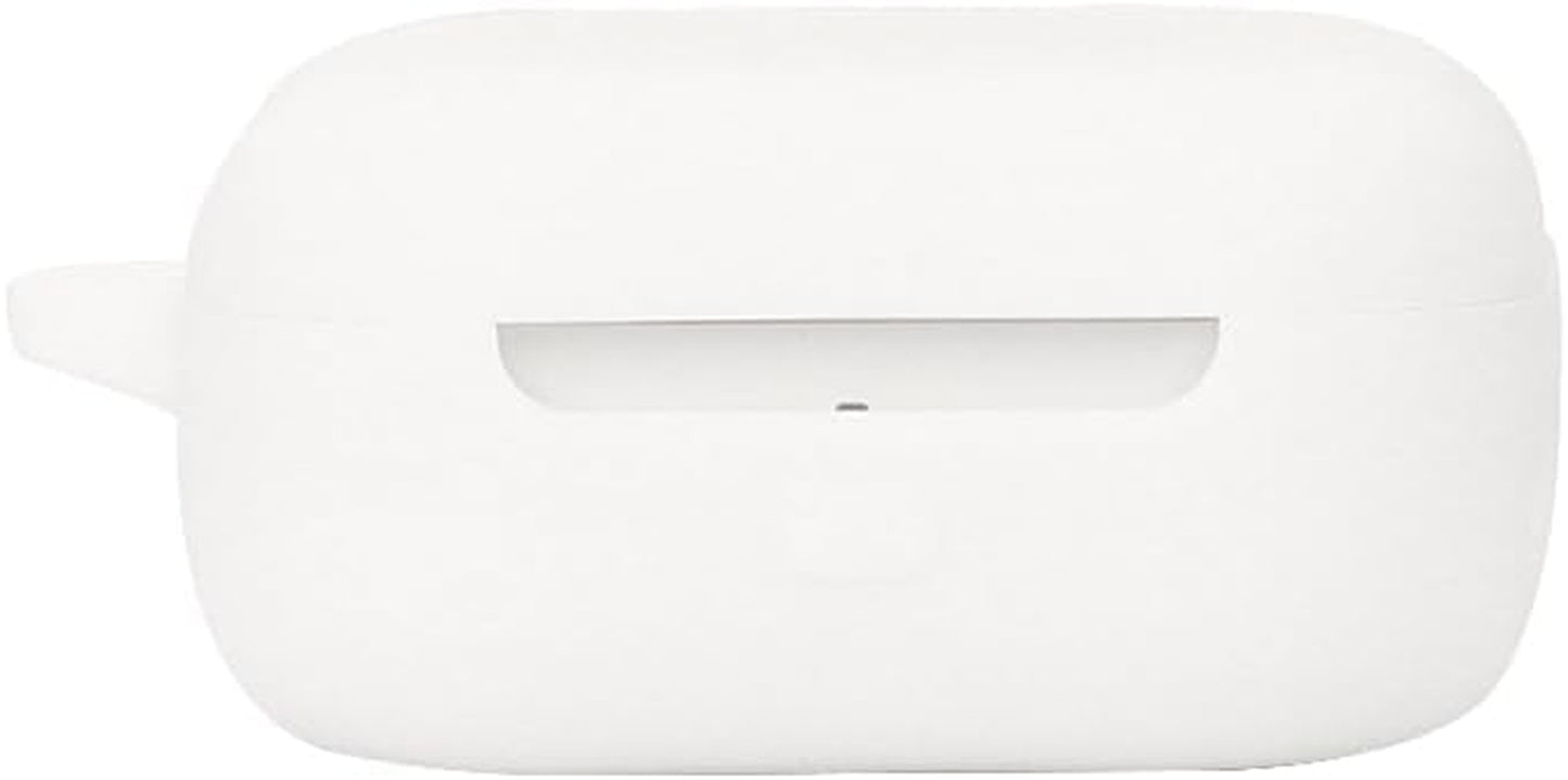 LDSXAY Compatible with Echo Buds 2023 Case Cover, Soft Silicone Shockproof Protective Case Skin for All-New Echo Buds (2023 Release) Charging Case with Carabiner, Front LED Visible (White)  LDSXAY   