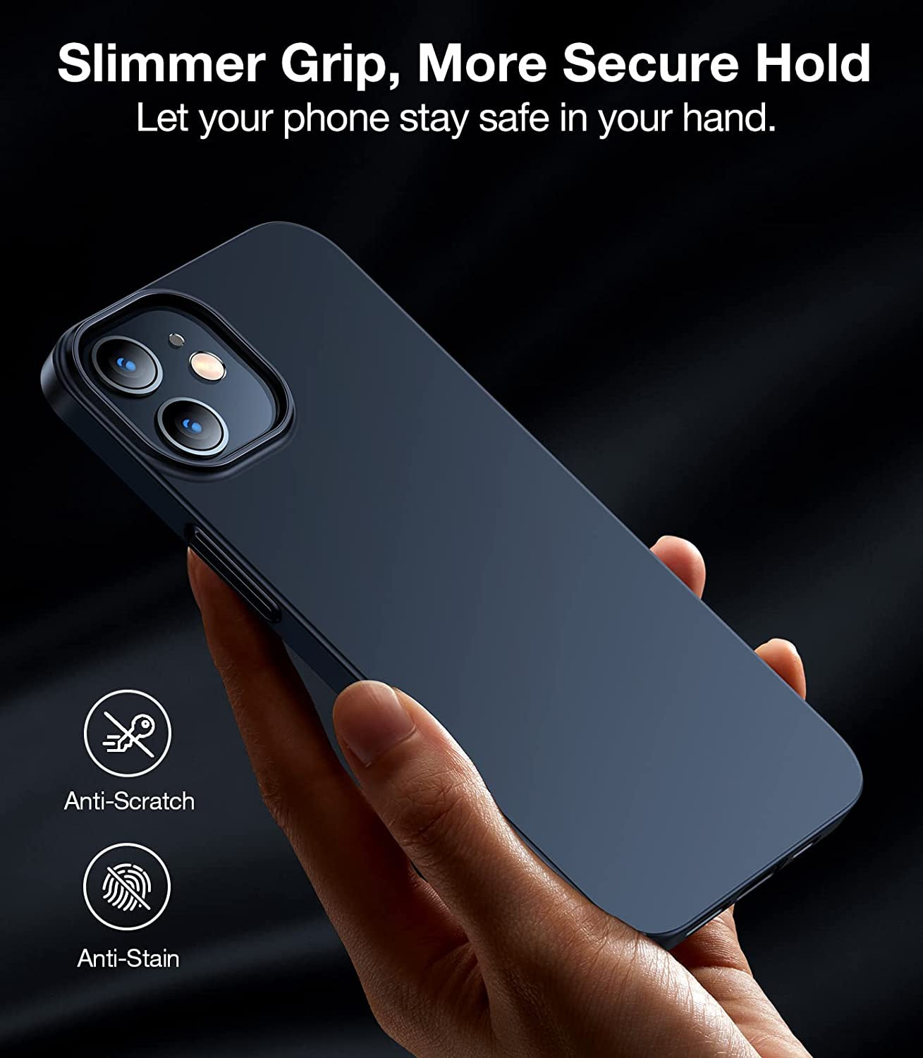 TORRAS Magnetic Slim Fit Designed for Iphone 12 Case & Iphone 12 Pro Case with Magnetic Invisible (Compatible with Magsafe) (Velvety Feel) for Iphone 12 Phone Case 6.1 Inch, Black  TORRAS   