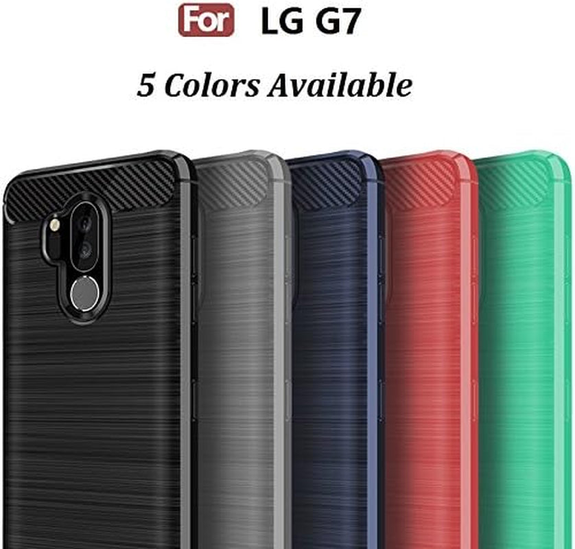 Cruzerlite Case Compatible with Cellphone Compatible with Cellphone LG G7 Case, LG G7 Thinq Case, Carbon Fiber Shock Absorption Slim Flexible Case Compatible with Cellphone LG G7/ LG G7 Thinq (Gray)  Cruzerlite   