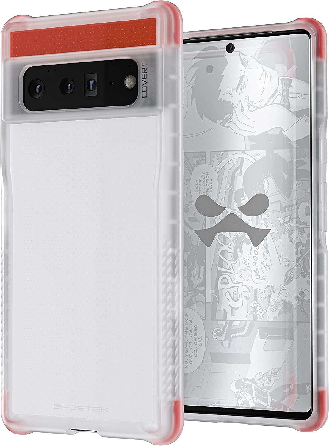 Ghostek Covert Pixel 6 Pro Case Clear with Ultra Thin Design and Non-Slip Grip Supports Wireless Charging Shock Protective Phone Cover Designed for 2021 Google Pixel 6 Pro 5G (6.71) (Cloudy Clear)  Ghostek   