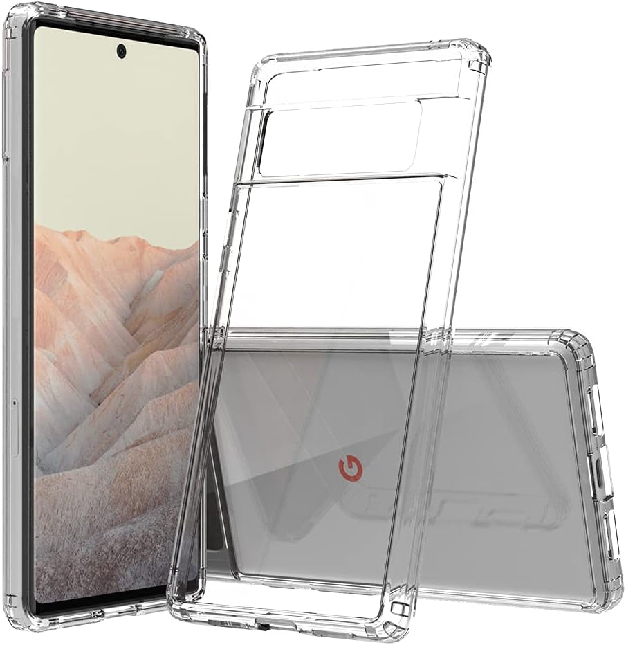 Kowauri Case for Google Pixel 6 Pro,Crystal Clear Hard PC Back Clear Slim TPU Bumper Shockproof Protective Cover Case for Google Pixel 6 Pro 2021 (Google Pixel 6 Pro)  Kowauri   