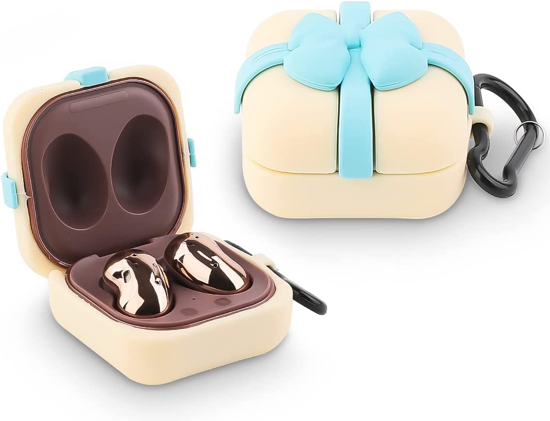 Suublg Silicone Cartoon Earbuds Case Protective Cover with Keychain Fit Designed for Samsung Galaxy Buds2 Pro (2022) /Galaxy Buds 2 (2021) /Galaxy Buds Pro (2021) /Galaxy Buds Live (2020)  Suublg GiftBox  