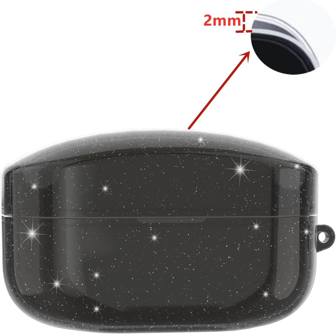 Cover Case Compatible with Sony WF-1000XM4 Earbud, Upgrade TPU Durable Sony WF-1000XM4 Case Wireless Earbuds Protective Cover with Keychain (Shine Black)  FGFLOWER   