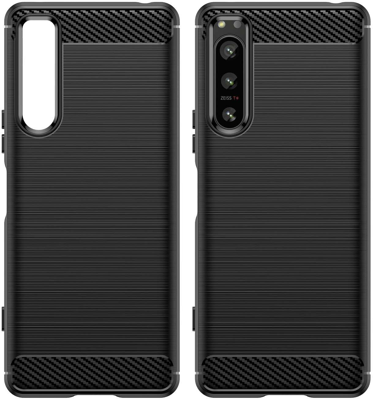Cell Phone Case for Sony Xperia5-Iv,Refined Carbon Fiber,Anti-Fall,Anti-Fingerprint,Full Protection  IDEWEI   